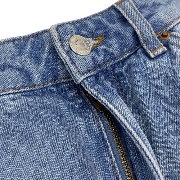 Topshop Moto Womens Cut Off Ripped High Rise Denim Blue Jean Mom Shorts Size 6 - Picture 5 of 9